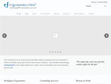 Tablet Screenshot of ergonomicsfirst.com